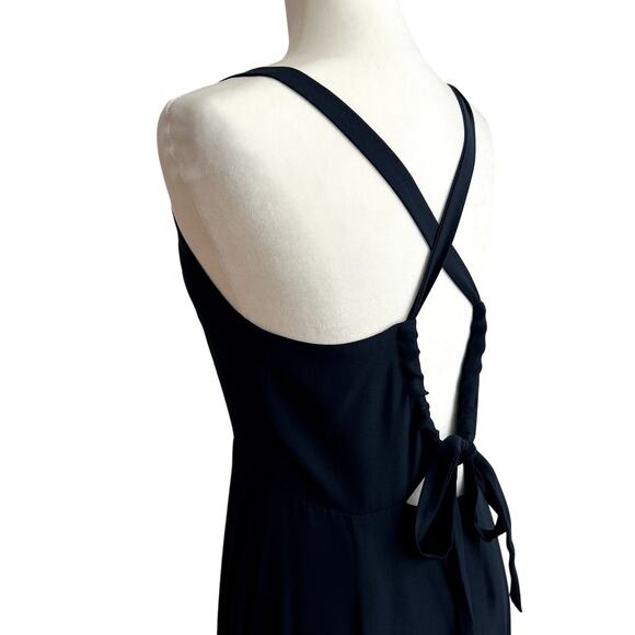 Madewell Navy Cross-Back Midi Dress size 4 - Picture 7 of 9